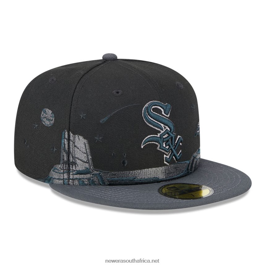 Chicago White Sox Planetary Black 59FIFTY Fitted Cap New Era TRBRBN1337