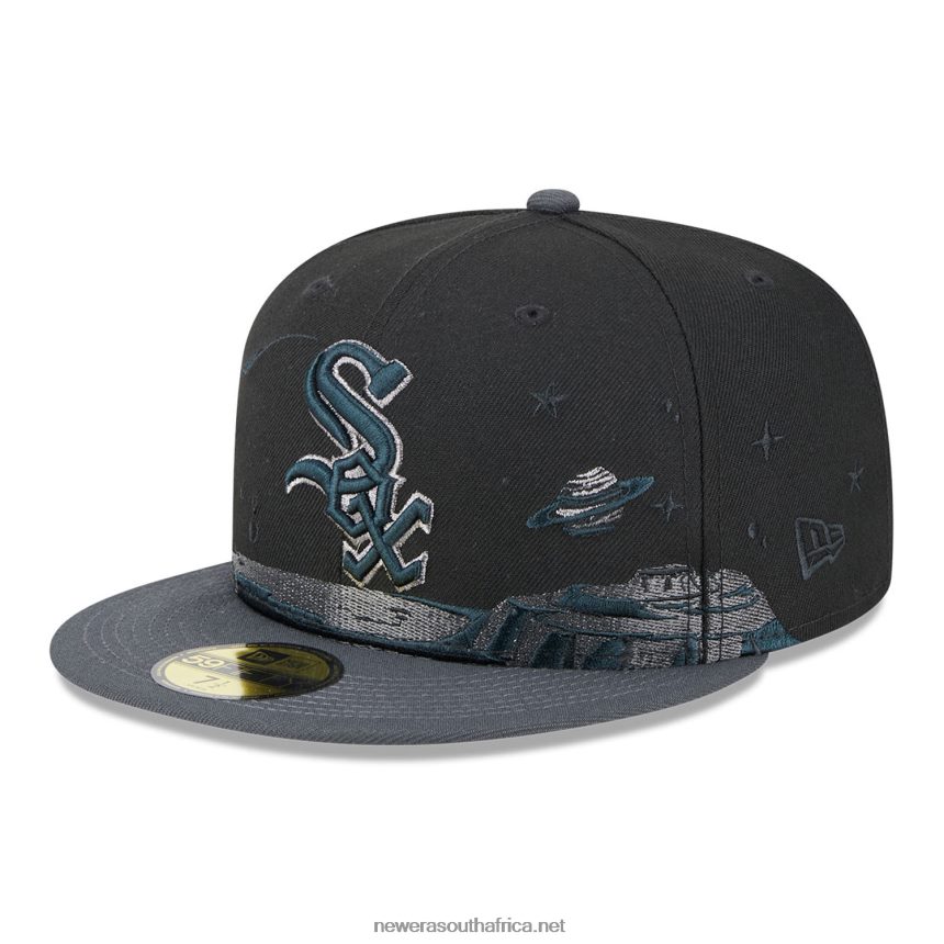 Chicago White Sox Planetary Black 59FIFTY Fitted Cap New Era TRBRBN1337