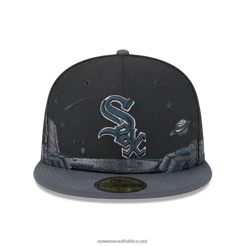 Chicago White Sox Planetary Black 59FIFTY Fitted Cap New Era TRBRBN1337