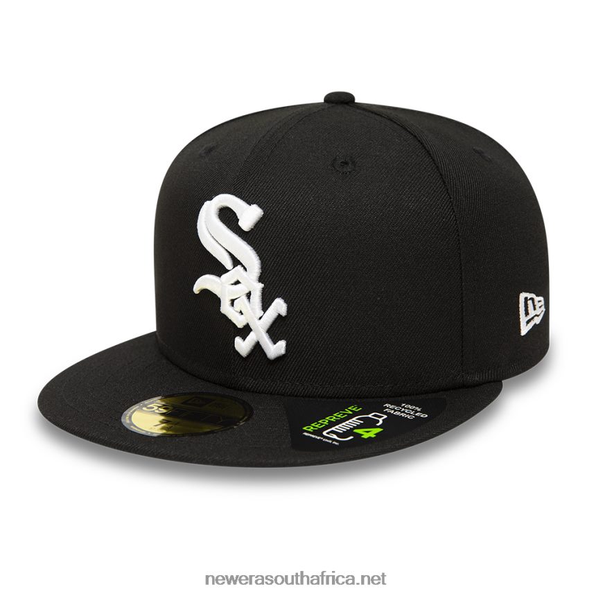 Chicago White Sox Repreve Black 59FIFTY Fitted Cap New Era TRBRBN820
