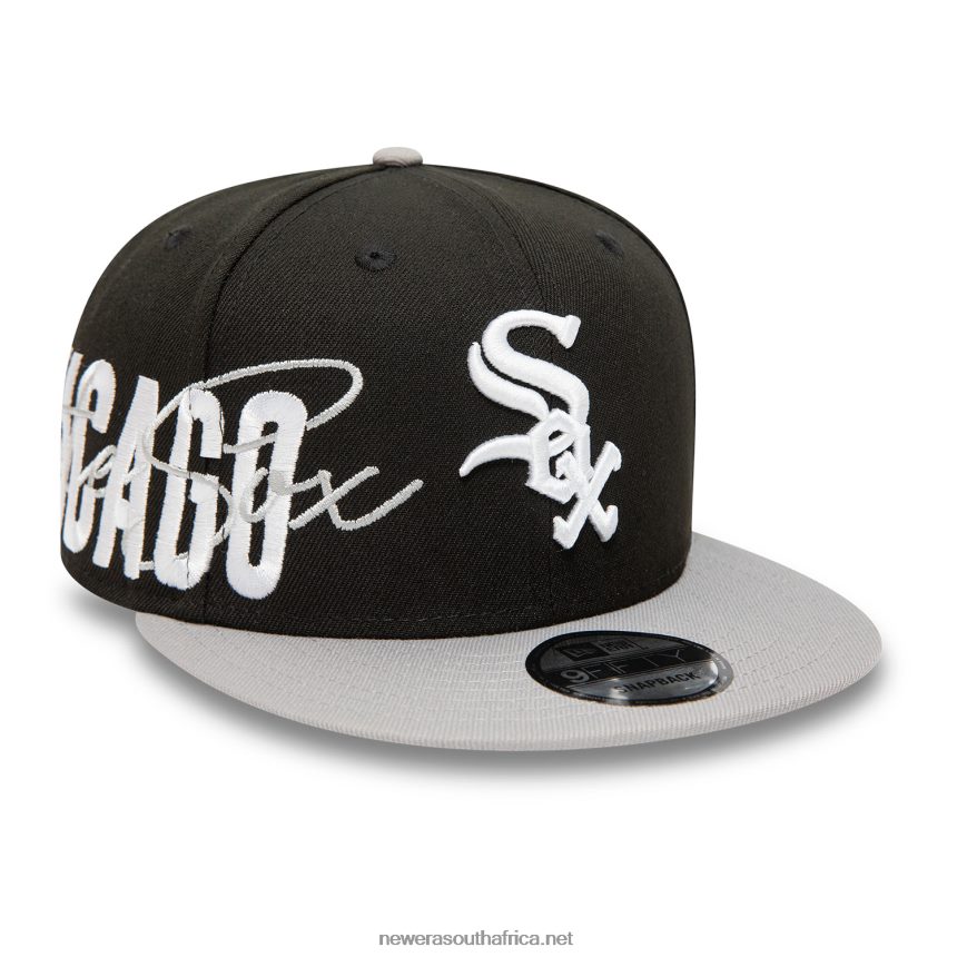 Chicago White Sox Side Font Black 9FIFTY Snapback Cap New Era TRBRBN1970