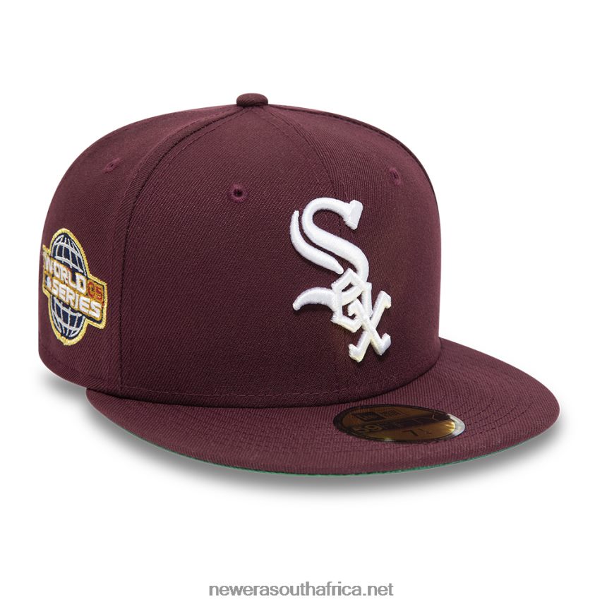 Chicago White Sox Side Patch Maroon 59FIFTY Fitted Cap New Era TRBRBN548