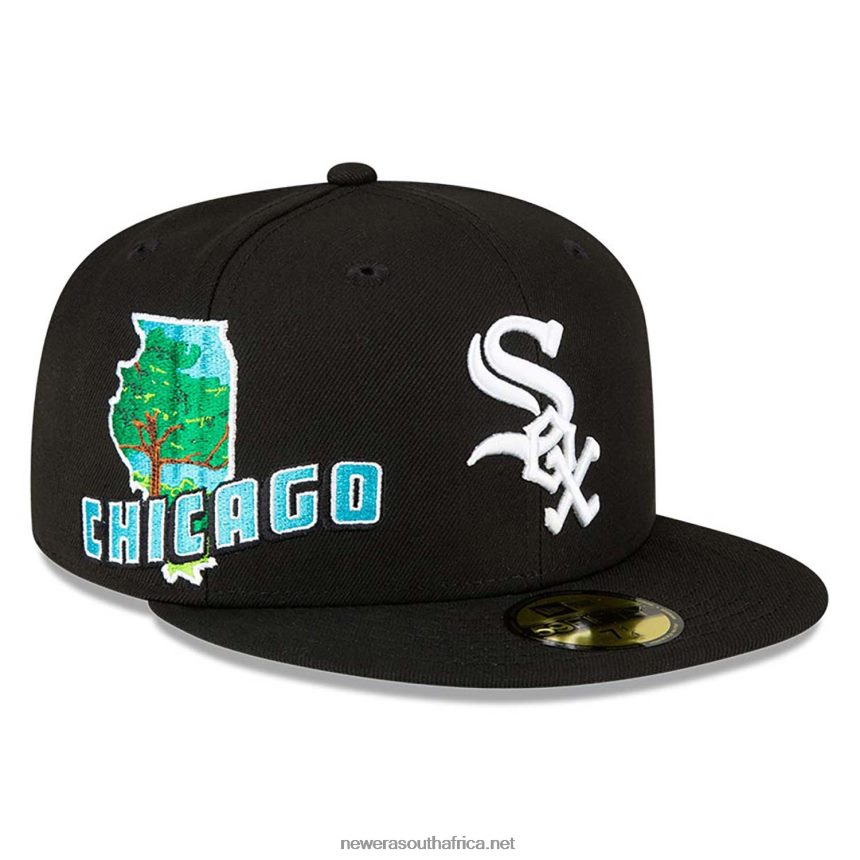 Chicago White Sox Stateview Black 59FIFTY Fitted Cap New Era TRBRBN1048