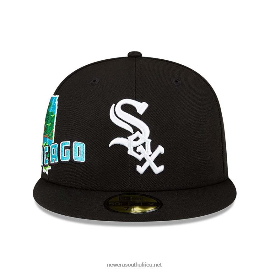 Chicago White Sox Stateview Black 59FIFTY Fitted Cap New Era TRBRBN1048