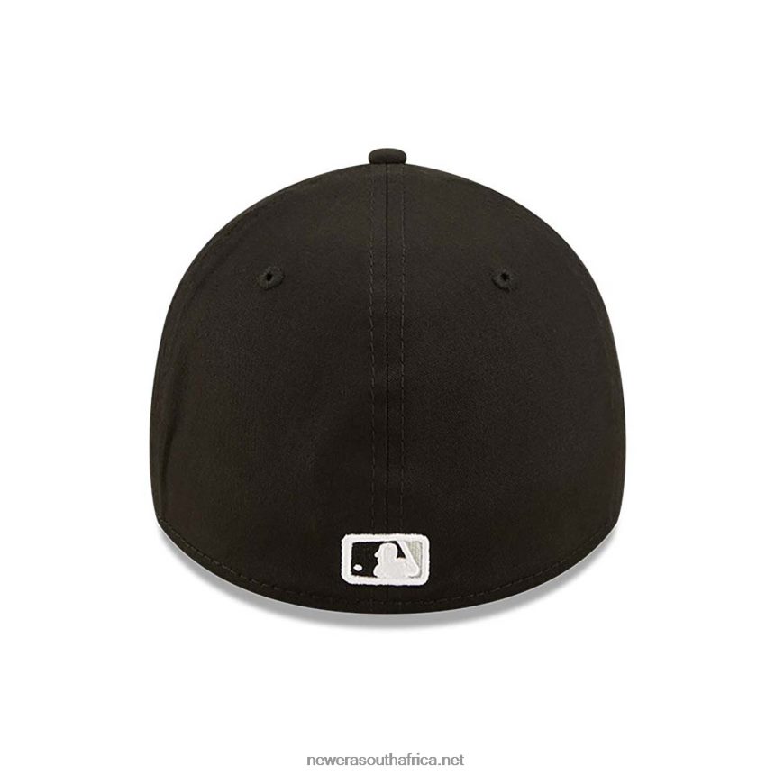 Chicago White Sox Team Outline Black 39THIRTY Stretch Fit Cap New Era TRBRBN2203