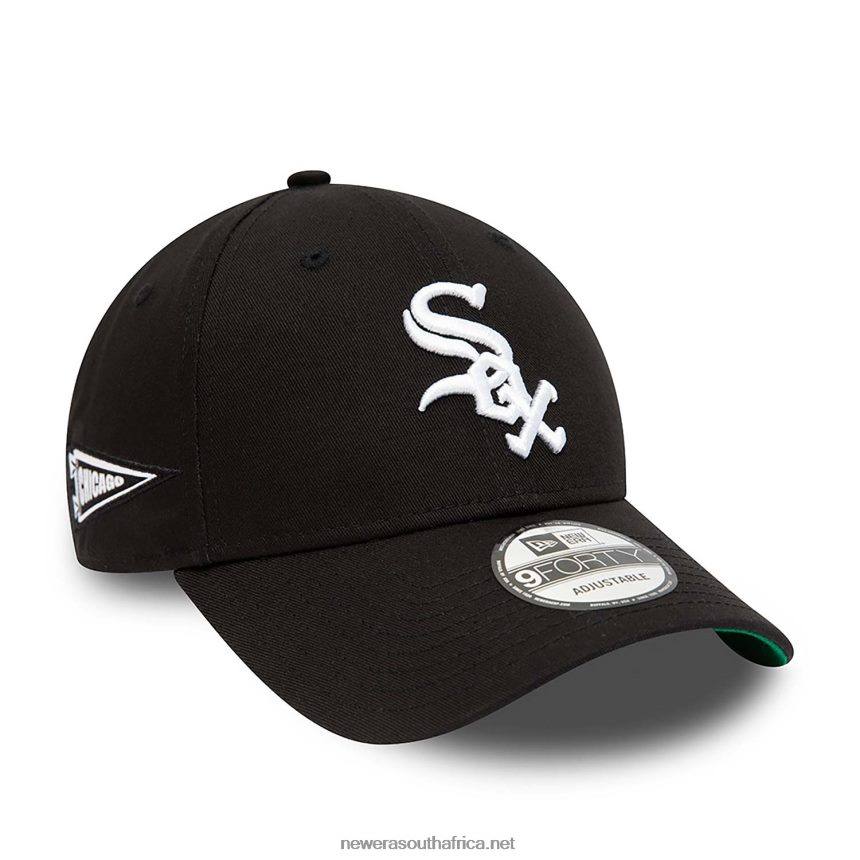Chicago White Sox Team Side Patch Black 9FORTY Adjustable Cap New Era TRBRBN1730