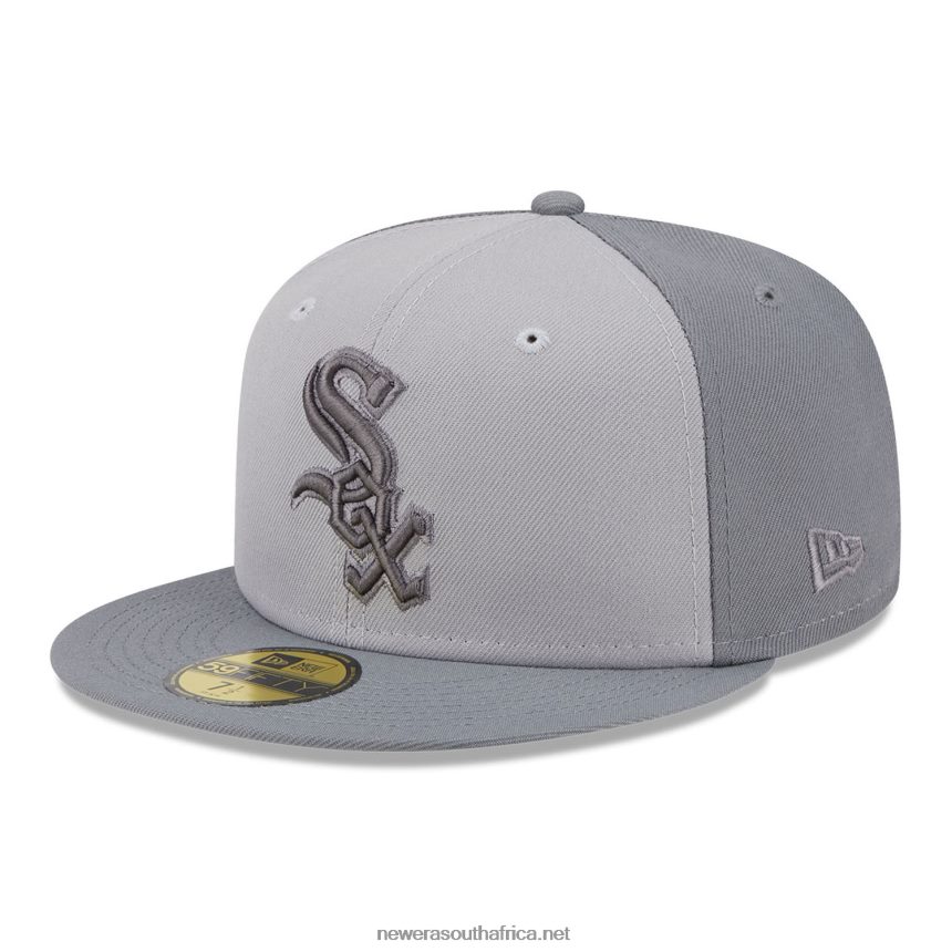 Chicago White Sox Tri Tone Team Grey 59FIFTY Fitted Cap New Era TRBRBN1157