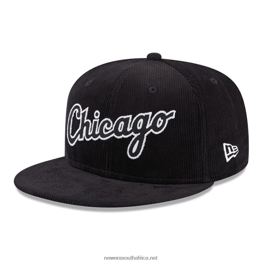 Chicago White Sox Vintage Cord Black 59FIFTY Fitted Cap New Era TRBRBN199