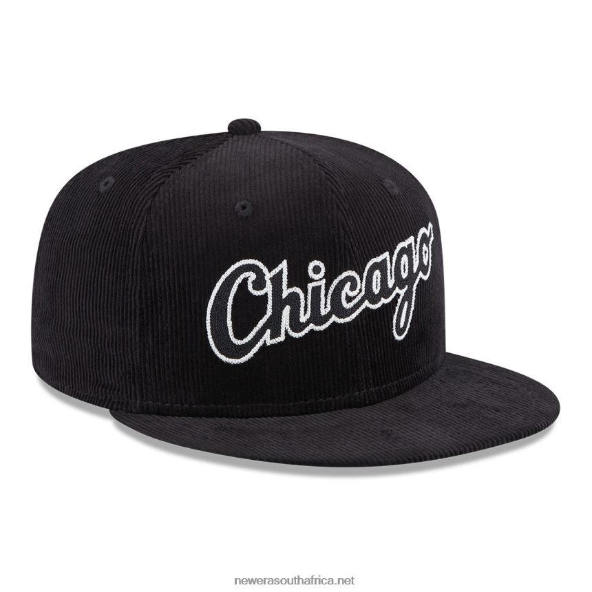 Chicago White Sox Vintage Cord Black 59FIFTY Fitted Cap New Era TRBRBN199