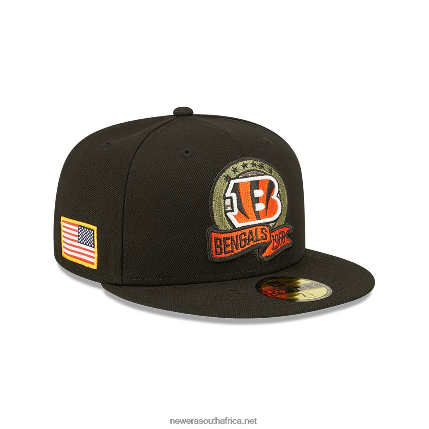 Cincinnati Beagals NFL Salute to Service Black 59FIFTY Fitted Cap New Era TRBRBN1240