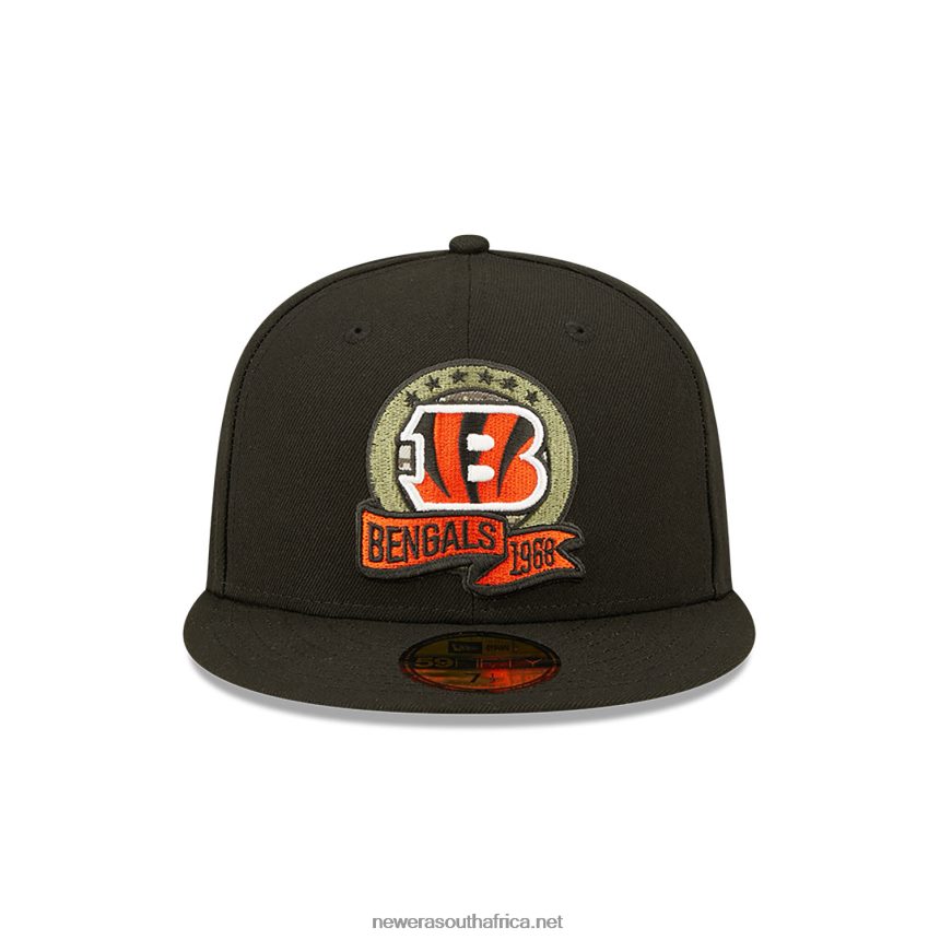 Cincinnati Beagals NFL Salute to Service Black 59FIFTY Fitted Cap New Era TRBRBN1240