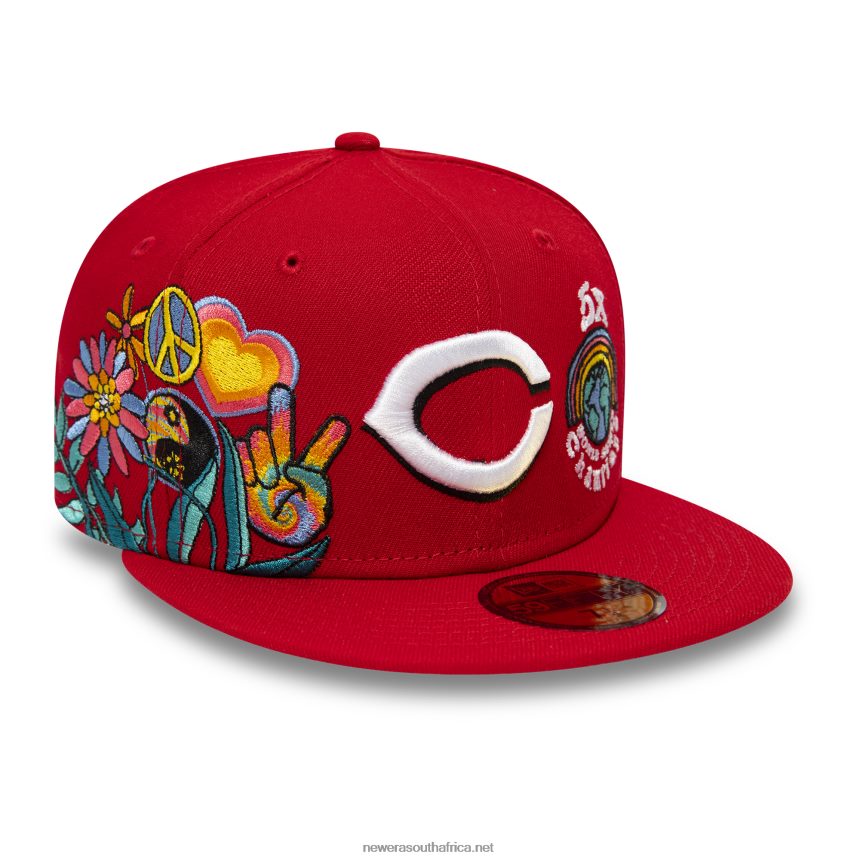 Cincinnati Reds Groovy Red 59FIFTY Fitted Cap New Era TRBRBN419