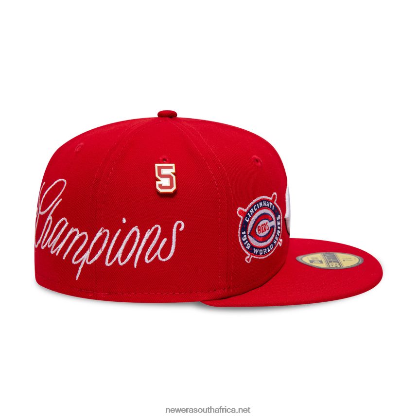 Cincinnati Reds Historic Champs Red 59FIFTY Fitted Cap New Era TRBRBN274