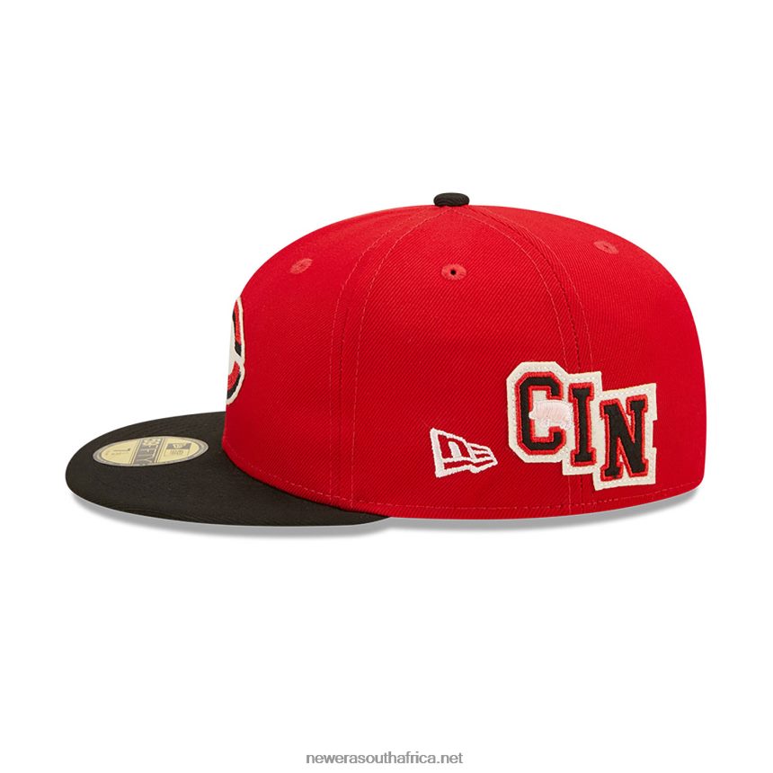 Cincinnati Reds NE Letterman Red 59FIFTY Fitted Cap New Era TRBRBN764