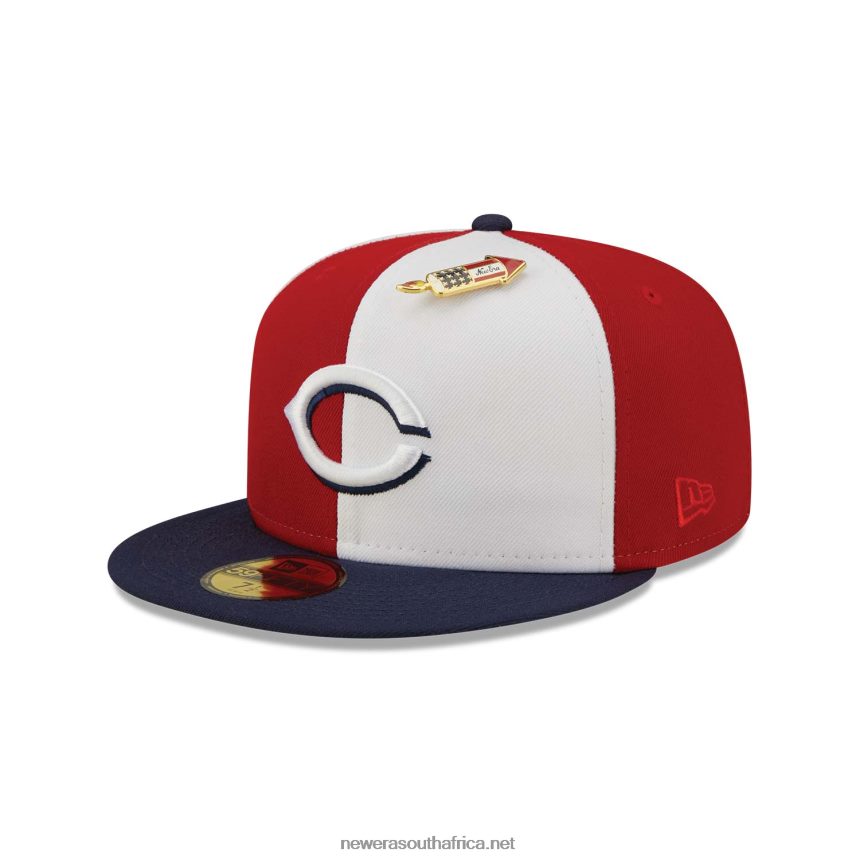 Cincinnati Reds Pinwheel Americana Red 59FIFTY Fitted Cap New Era TRBRBN1197