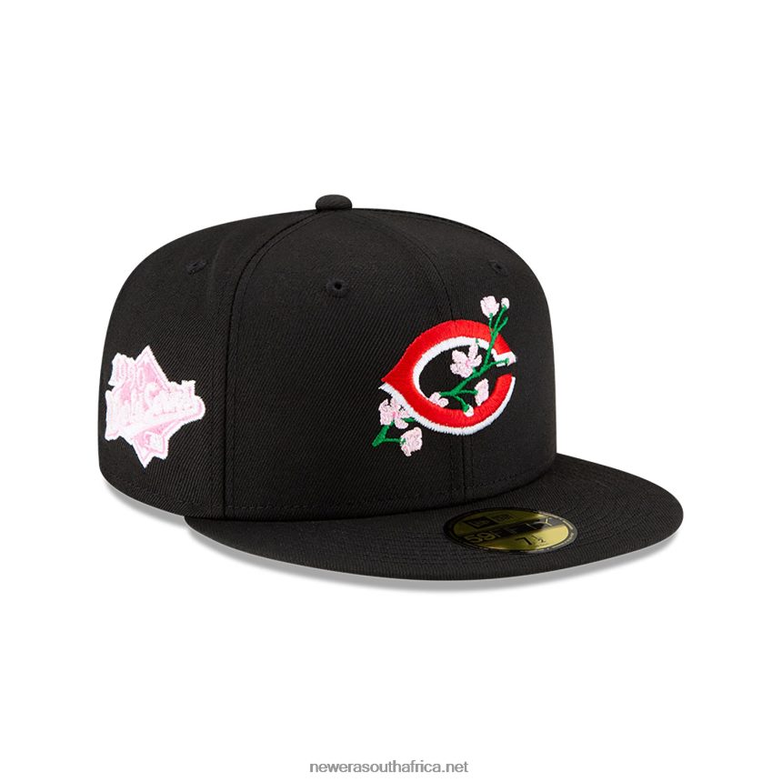 Cincinnati Reds Side Patch Bloom Black 59FIFTY Fitted Cap New Era TRBRBN1257