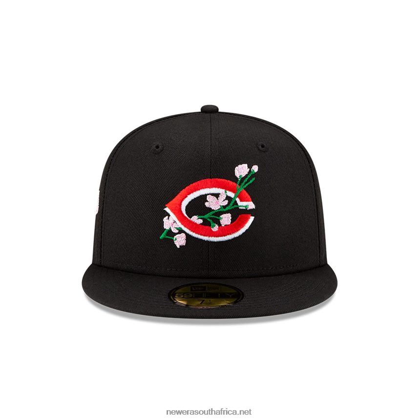 Cincinnati Reds Side Patch Bloom Black 59FIFTY Fitted Cap New Era TRBRBN1257