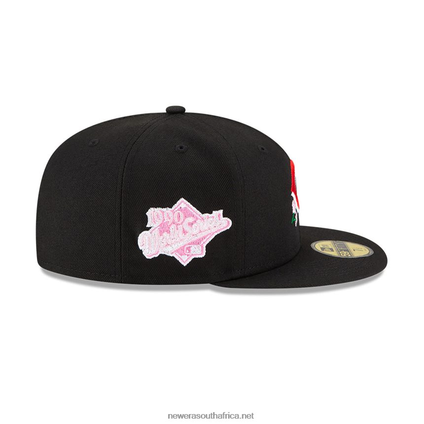 Cincinnati Reds Side Patch Bloom Black 59FIFTY Fitted Cap New Era TRBRBN1257