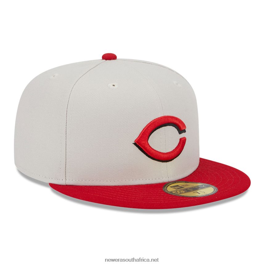 Cincinnati Reds Varsity Letter Stone 59FIFTY Fitted Cap New Era TRBRBN129