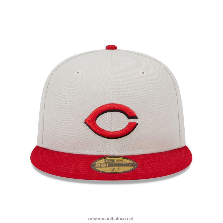 Cincinnati Reds Varsity Letter Stone 59FIFTY Fitted Cap New Era TRBRBN129