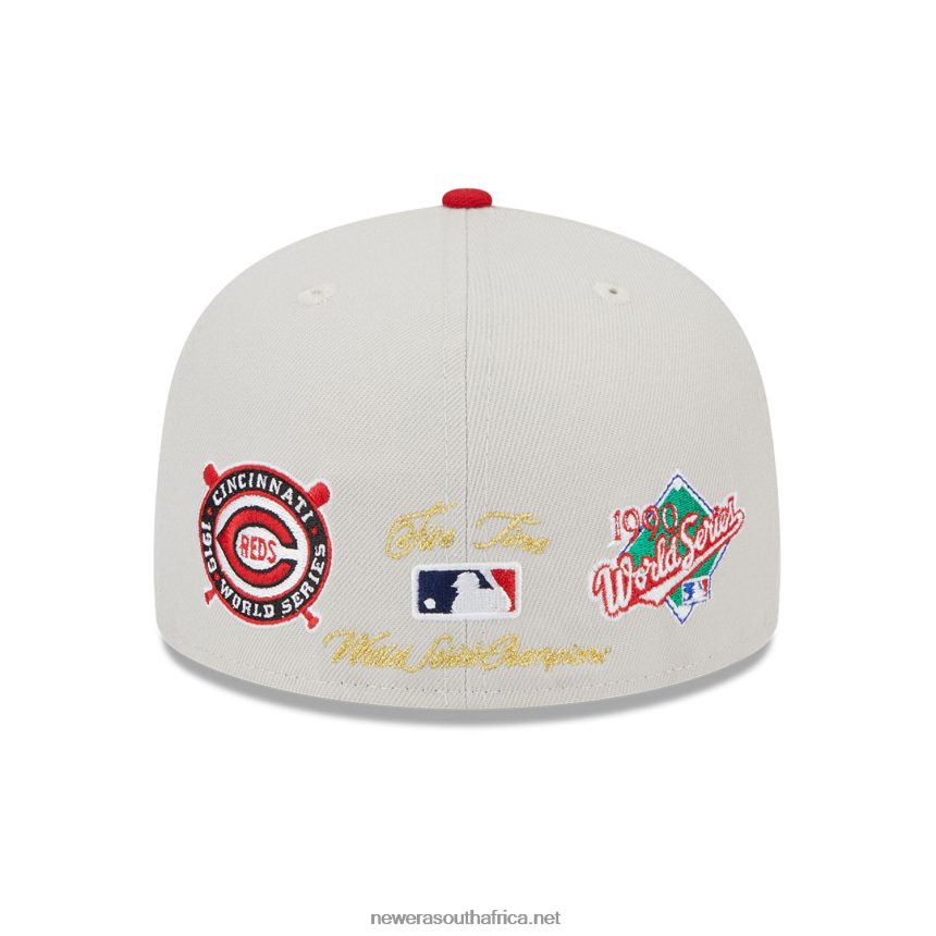 Cincinnati Reds Varsity Letter Stone 59FIFTY Fitted Cap New Era TRBRBN129