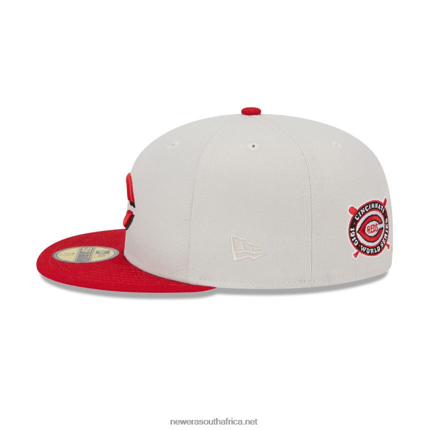 Cincinnati Reds Varsity Letter Stone 59FIFTY Fitted Cap New Era TRBRBN129