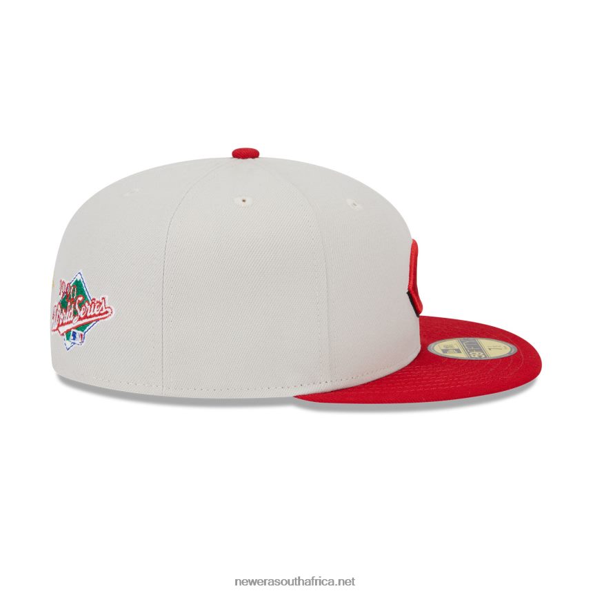 Cincinnati Reds Varsity Letter Stone 59FIFTY Fitted Cap New Era TRBRBN129