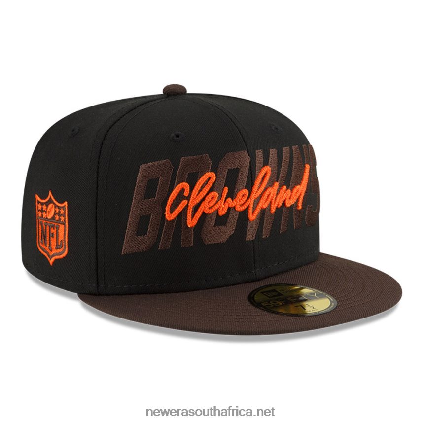 Cleveland Browns NFL Draft Black 59FIFTY Fitted Cap New Era TRBRBN493
