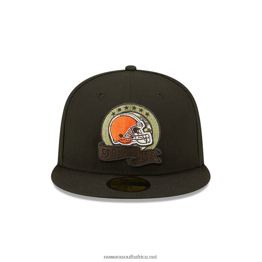 Cleveland Browns NFL Salute to Service Black 59FIFTY Fitted Cap New Era TRBRBN89