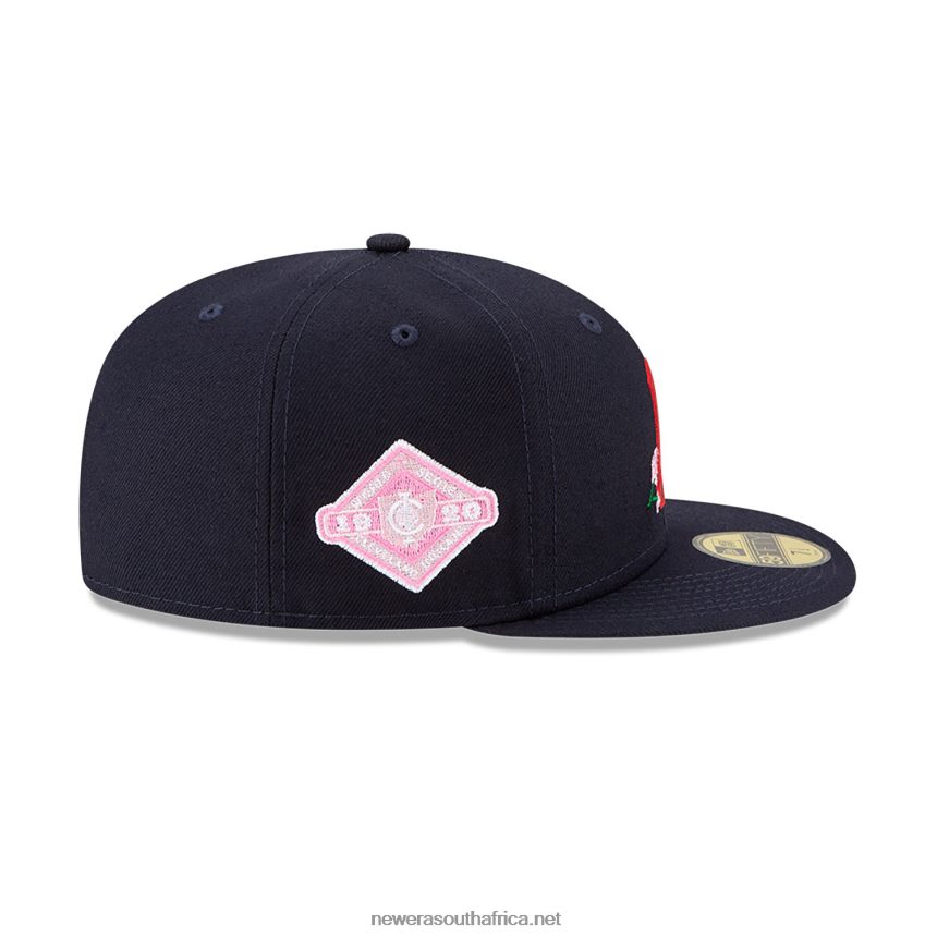 Cleveland Guardians Side Patch Bloom Navy 59FIFTY Fitted Cap New Era TRBRBN719