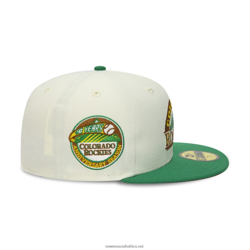 Colorado Rockies 10 Years Chrome White 59FIFTY Fitted Cap New Era TRBRBN101