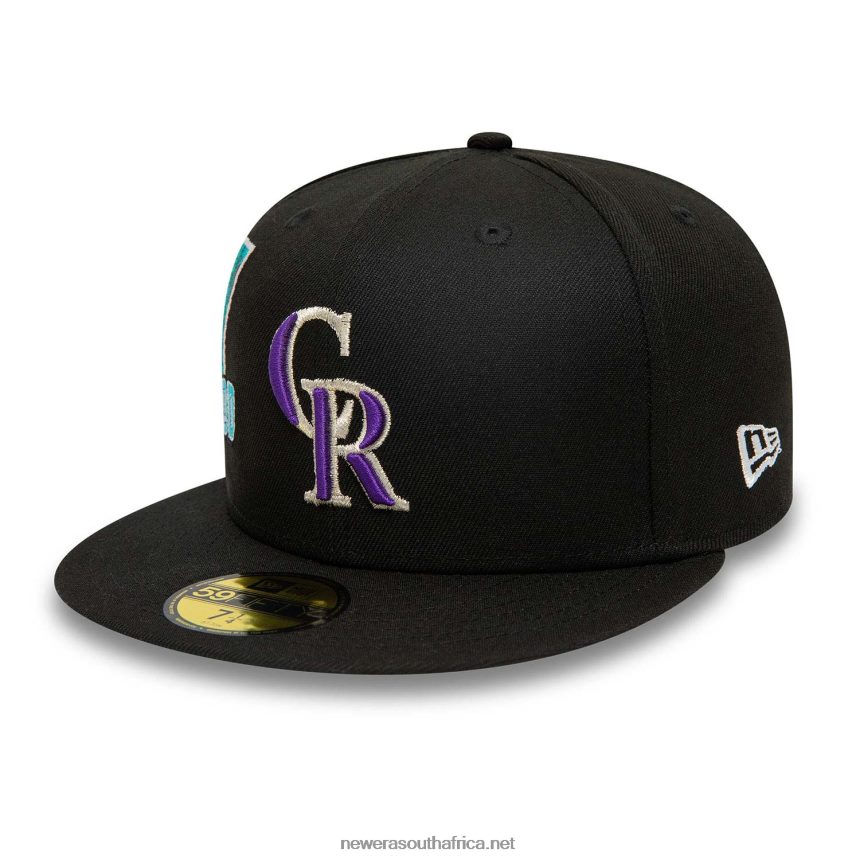 Colorado Rockies Stateview Black 59FIFTY Fitted Cap New Era TRBRBN630