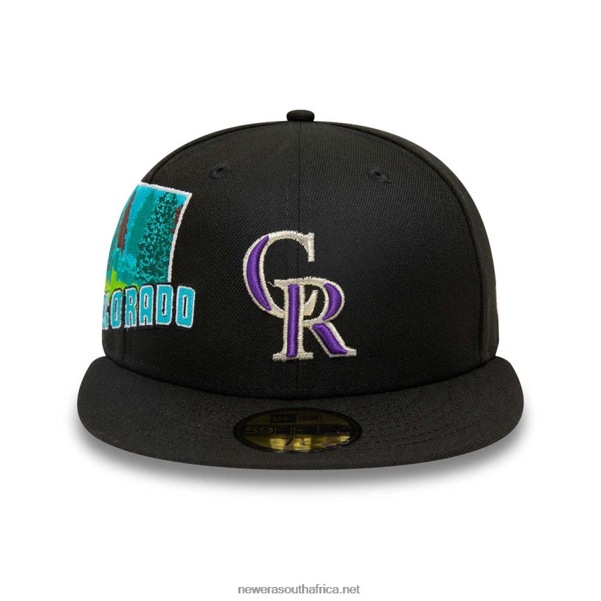 Colorado Rockies Stateview Black 59FIFTY Fitted Cap New Era TRBRBN630