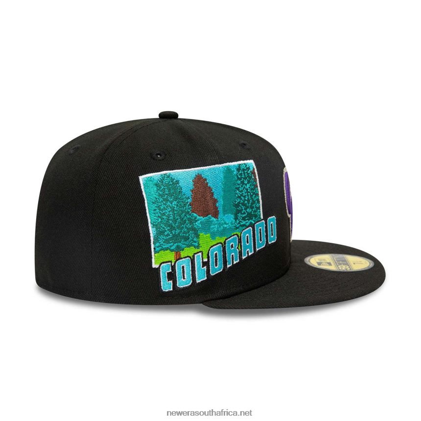 Colorado Rockies Stateview Black 59FIFTY Fitted Cap New Era TRBRBN630