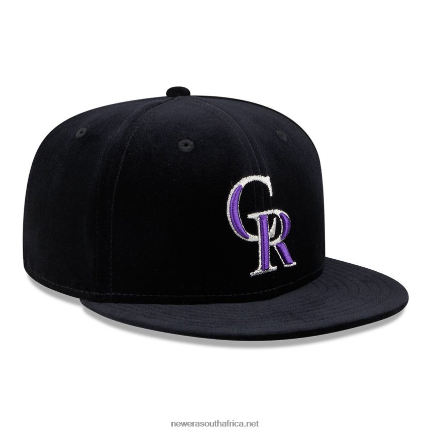 Colorado Rockies Velvet Black 59FIFTY Fitted Cap New Era TRBRBN1290