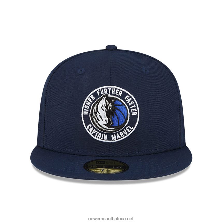 Dallas Mavericks NBA x Marvel Captain Marvel Navy 59FIFTY Fitted Cap New Era TRBRBN1388