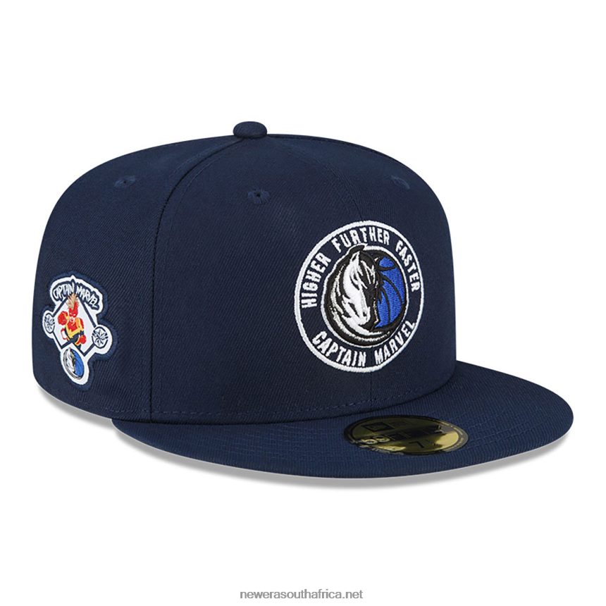Dallas Mavericks NBA x Marvel Captain Marvel Navy 59FIFTY Fitted Cap New Era TRBRBN1388