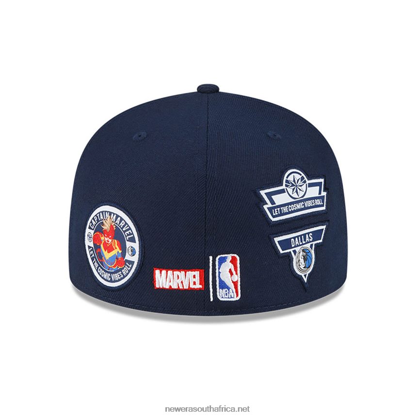 Dallas Mavericks NBA x Marvel Captain Marvel Navy 59FIFTY Fitted Cap New Era TRBRBN1388