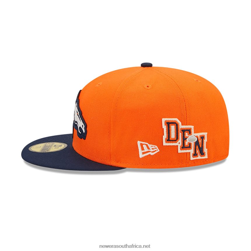Denver Broncos NE Letterman Orange 59FIFTY Fitted Cap New Era TRBRBN468