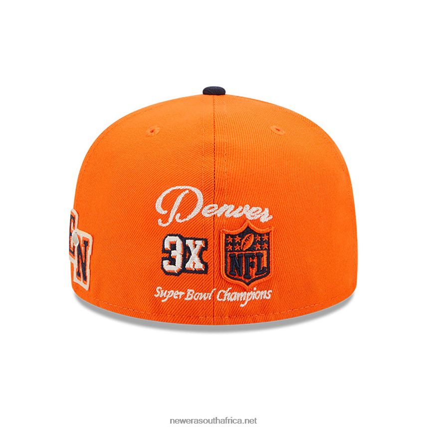 Denver Broncos NE Letterman Orange 59FIFTY Fitted Cap New Era TRBRBN468