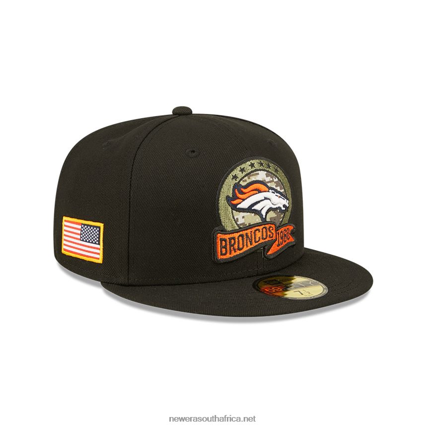 Denver Broncos NFL Salute to Service Black 59FIFTY Fitted Cap New Era TRBRBN276