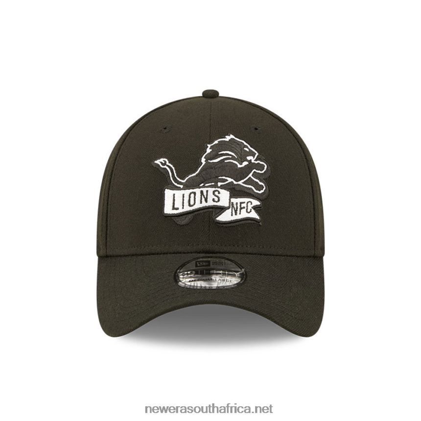 Detroit Lions NFL Sideline 2022 Black 39THIRTY Stretch Fit Cap New Era TRBRBN2164