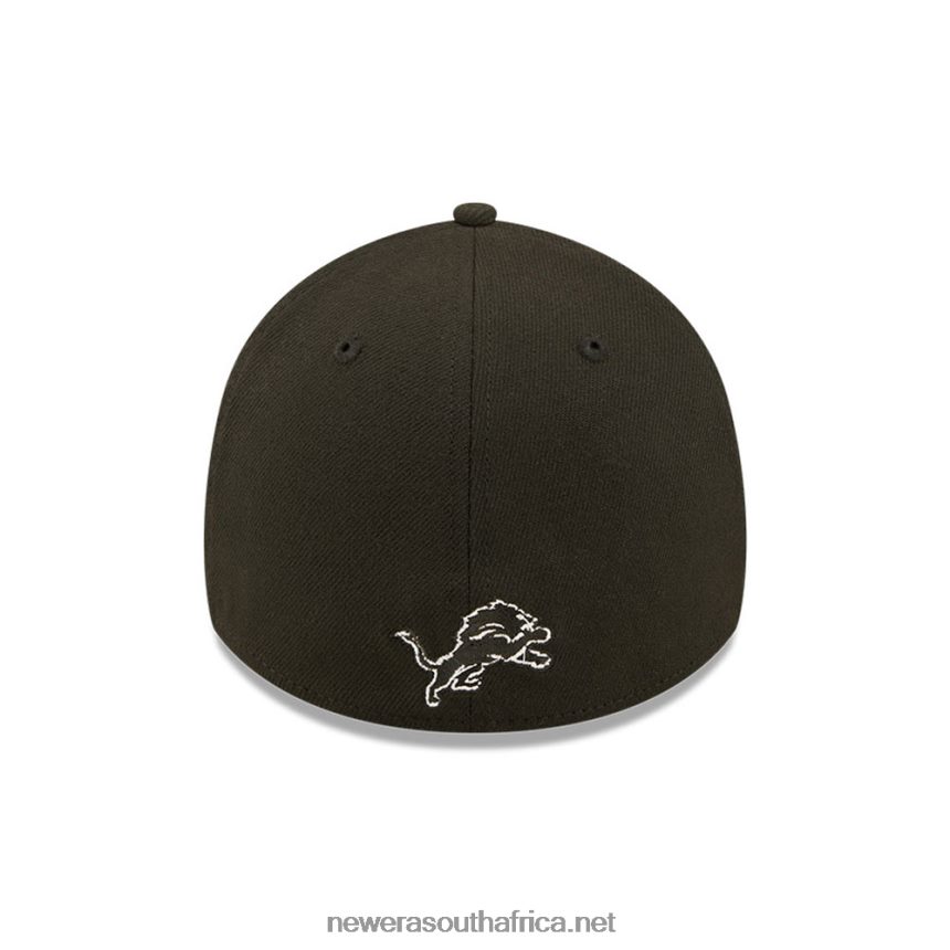 Detroit Lions NFL Sideline 2022 Black 39THIRTY Stretch Fit Cap New Era TRBRBN2164
