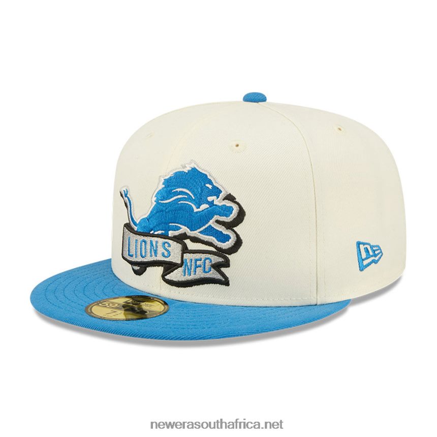 Detroit Lions NFL Sideline 2022 White 59FIFTY Fitted Cap New Era TRBRBN1383