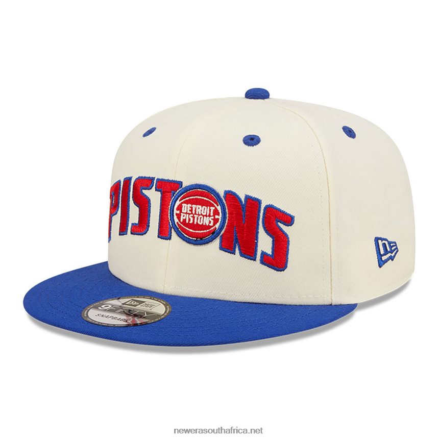 Detroit Pistons Blend White 9FIFTY Snapback Cap New Era TRBRBN1926