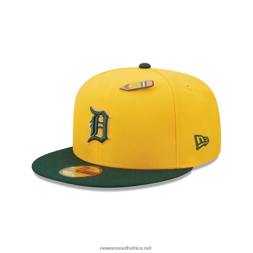 Detroit Tigers Back to School Yellow 59FIFTY Fitted Cap New Era TRBRBN604