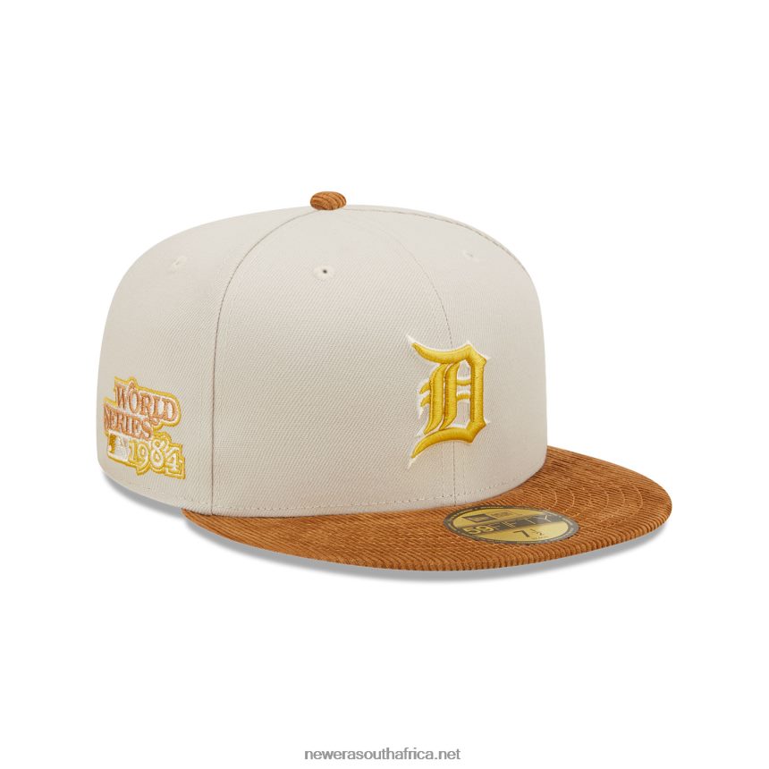 Detroit Tigers Cord Visor Stone 59FIFTY Fitted Cap New Era TRBRBN281