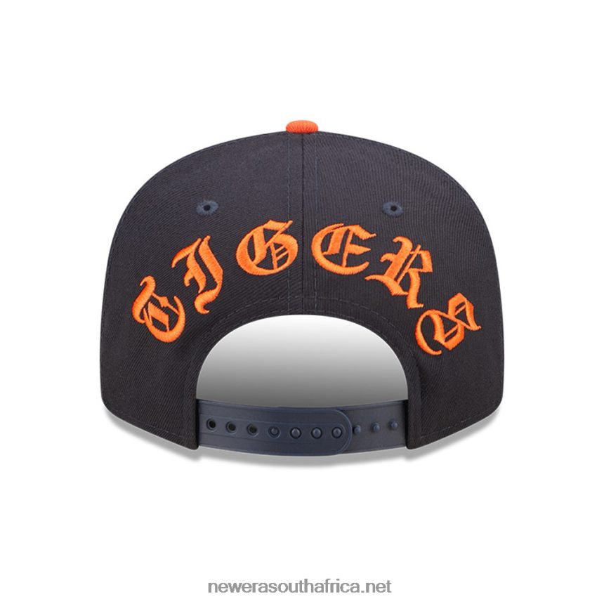 Detroit Tigers MLB Black Letter Arch Navy 9FIFTY Snapback Cap New Era TRBRBN2054