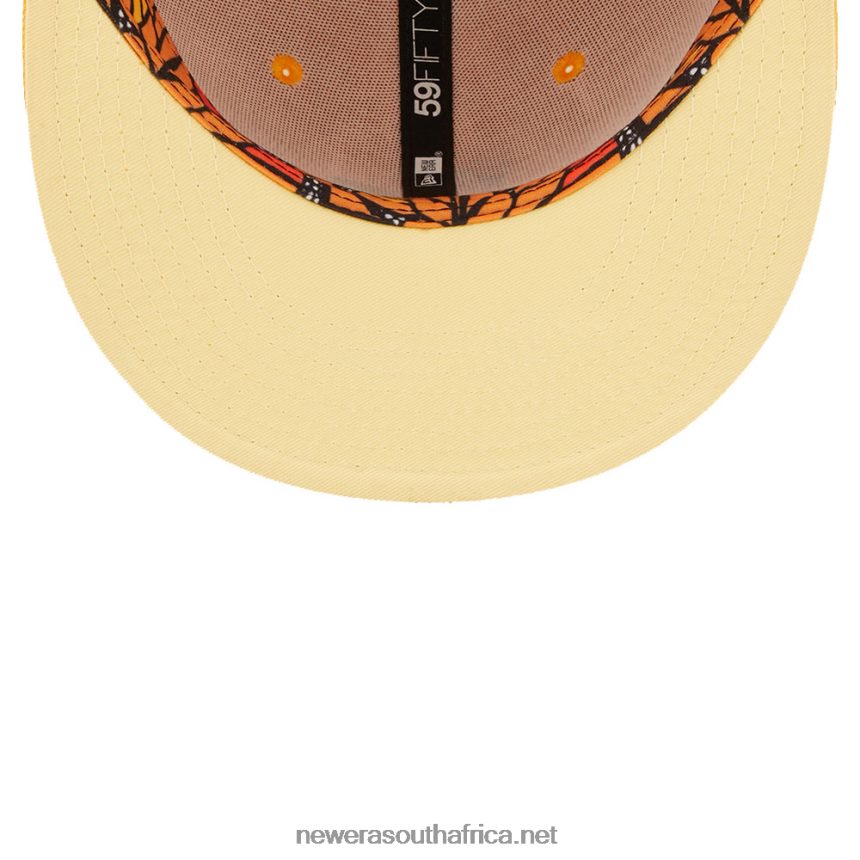 Detroit Tigers MLB Butterfly Yellow 59FIFTY Fitted Cap New Era TRBRBN312