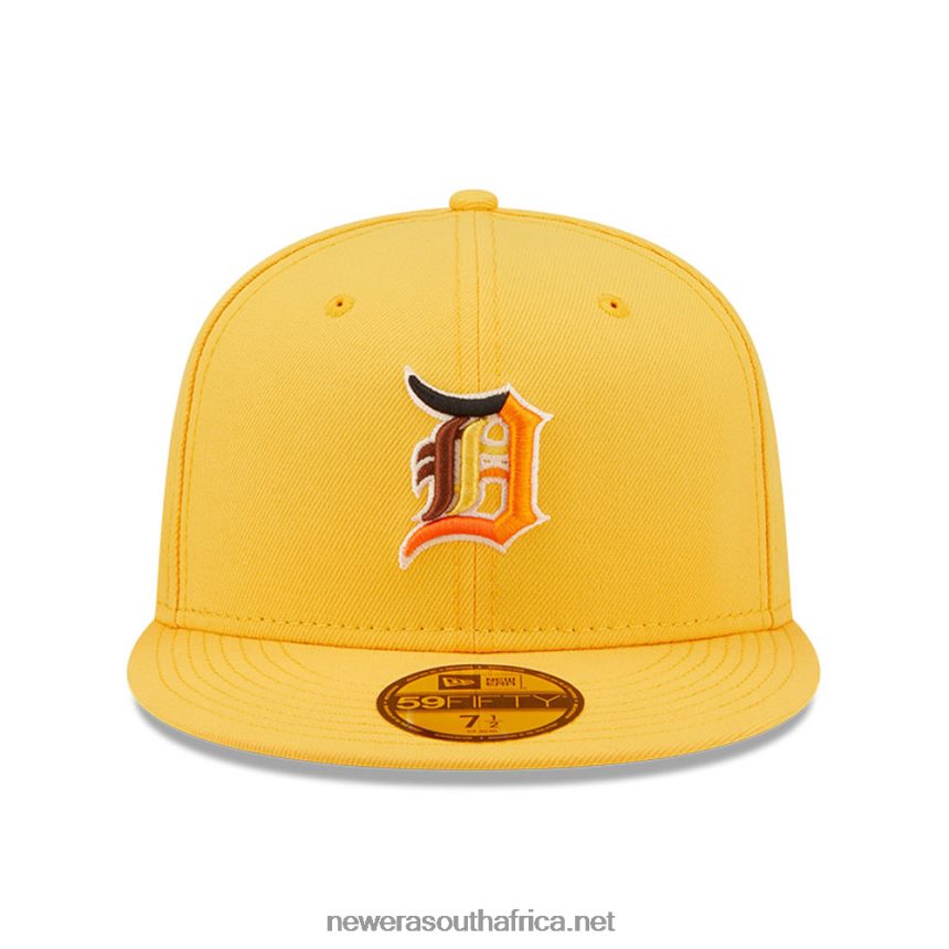 Detroit Tigers MLB Butterfly Yellow 59FIFTY Fitted Cap New Era TRBRBN312